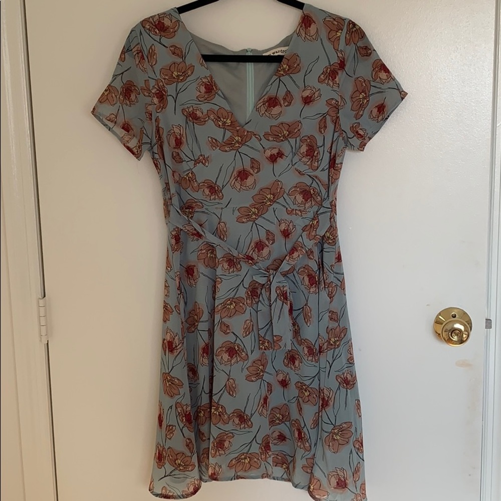 Blue floral dress